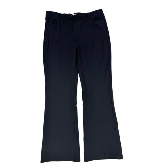 Black Pull-On Stretch Flare Pants Drawstring Waist NWOT Size XL Career - Picture 2 of 4